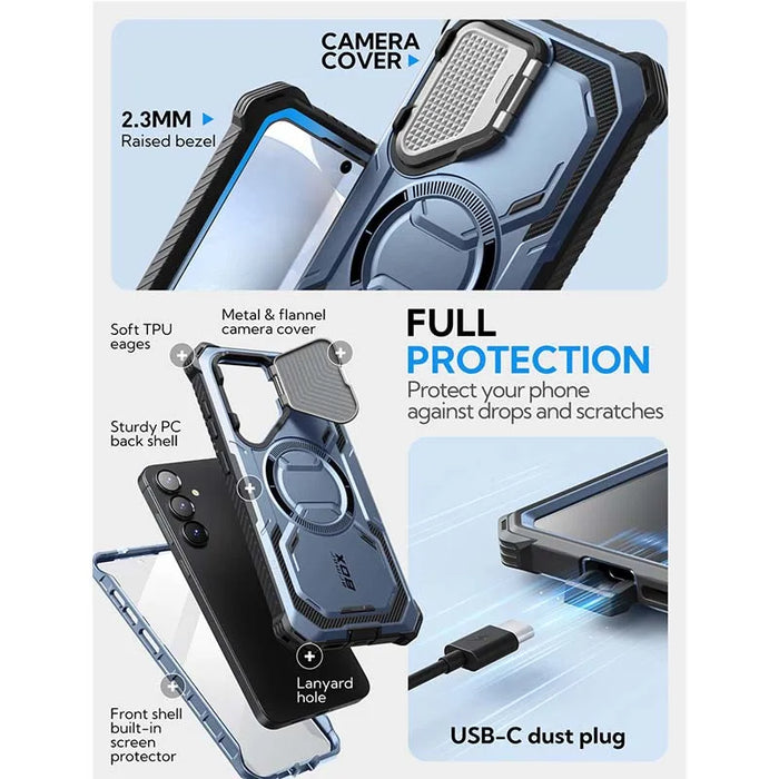 For Samsung Galaxy S25 2025 6.2 Inch Screen Armorbox Magnetic Case With Camera Protection