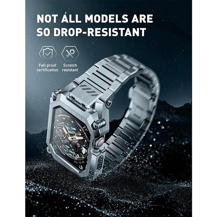 For Apple Watch 9 / 8 / 7 / 6 / 5 / 4 / Se2 / Se 45 / 44Mm Ub Steel Series Stainless Steel Metal Rugged Protective Case