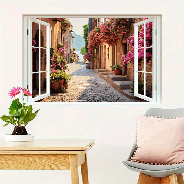 Kids Room Wall Stickers Pvc Removable Window View Imitation Window Bedroom Decor