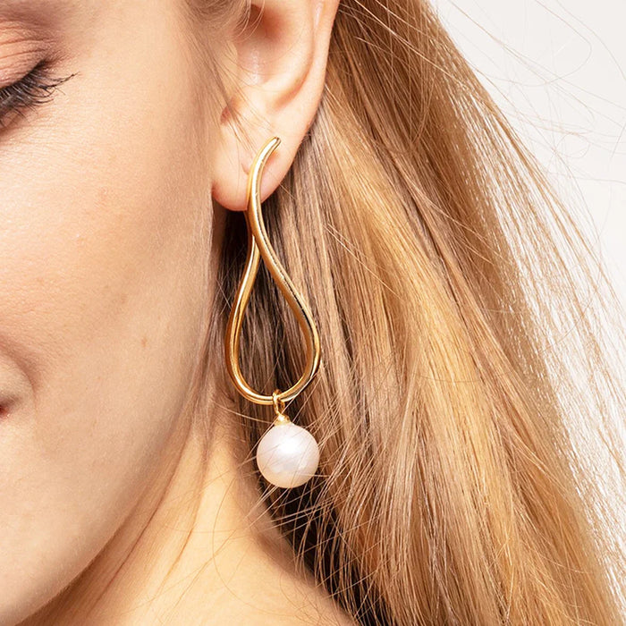 925 Sterling Silver Vintage Heritage Pearl Earrings Autumn