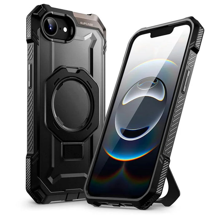 For Iphone 16E 6.1" Ub Grip Heavy Duty Shockproof Magnetic Phone Case With Camera Case & Kickstand
