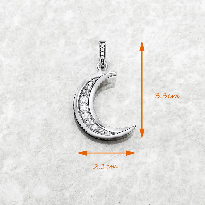 925 Sterling Silver Bohemian Moon Pendant Royalty Collection