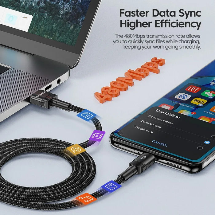 Fast Charging USB C Cable for Iphone and Huawei 1m/2m