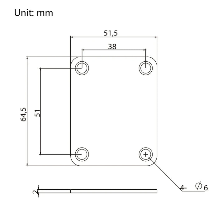 Vintage Style Guitar Neck Plate With Screws