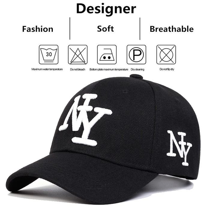 Ny Letter Embroidery Baseball Cap Adjustable Sun Hat