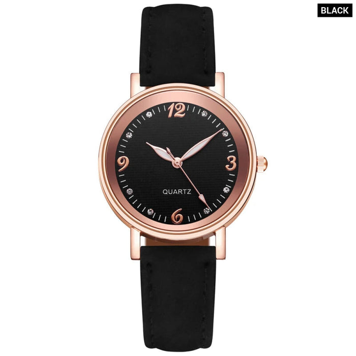 Leather Band Watch Arabic Dial