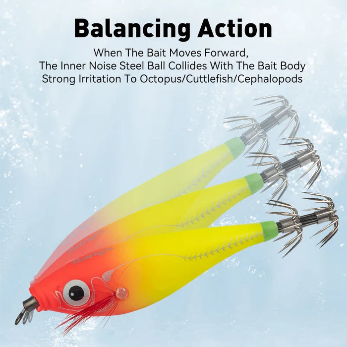 5Pcs Luminous Squid Jig For Saltwater Fishing