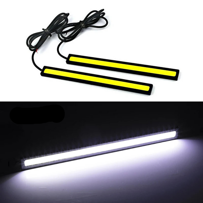 Ultra Thin Led Car Cob Drl Lights Superbright Low Consumption 12V Universal