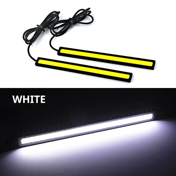Ultra Thin Led Car Cob Drl Lights Superbright Low Consumption 12V Universal