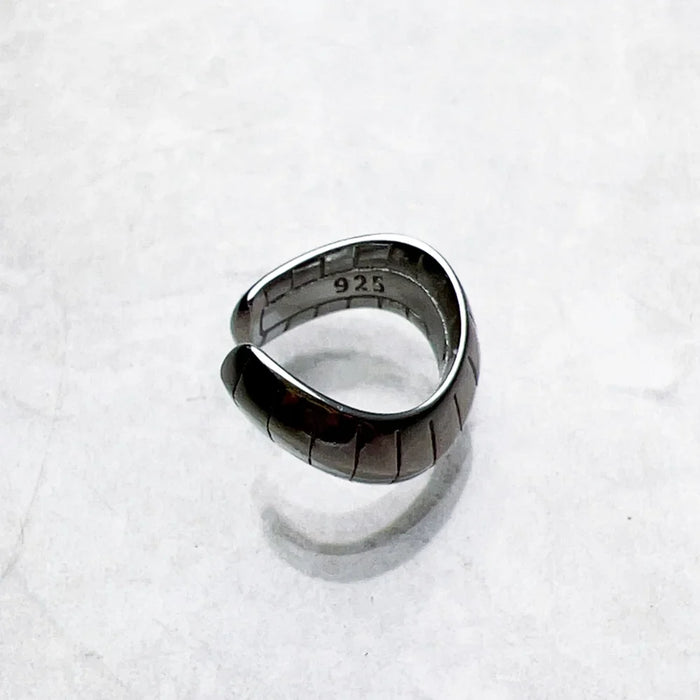 925 Sterling Silver Snakeskin Single Ear Cuff Handcrafted Boho Fashion Jewelry For Women