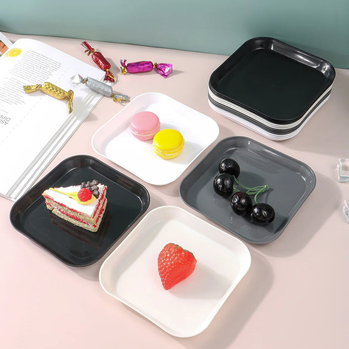 4 / 8 / 12 Piece Reusable Plastic Snack Plates Bone Shaped Design For Easy Snacking