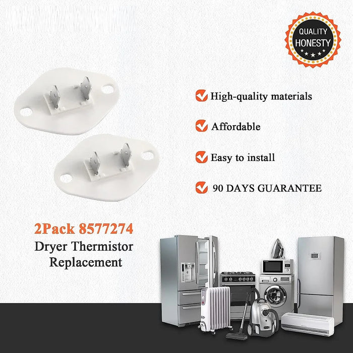 Dryer Thermistor For Whirlpool Kenmore Kitchenaid Dryers 3976615 Ap3919451 Wp8577274 Ps993287 3390292