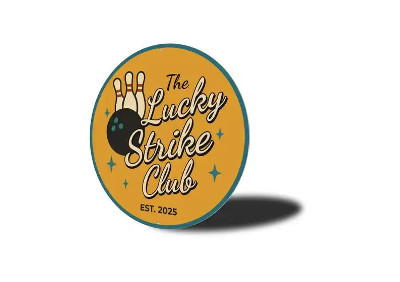 Retro Bowling Club Sign Vintage Style Gift