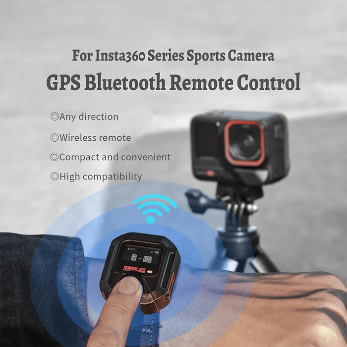 Gps Bluetooth Remote Control For Insta360 X4 / For Ace Pro / For Go 3S Camera Handlebar / Wrist Mounted Wrist Strap Camera Shutter