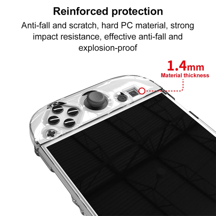Transparent Protective Case For Switch 2 Split Case Cover Anti-Fall Protective Shell Cover Game Console Clear Case For Switch 2