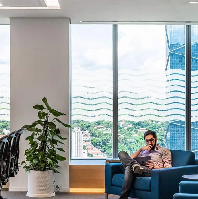 Privacy Window Film - Non-Adhesive Glass Covering