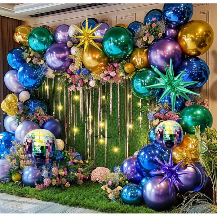 110Pcs Metal Balloon Garland Arch Kit - Suitable For Disco Parties Birthdays Anniversaries Bachelorette Parties All Year Round