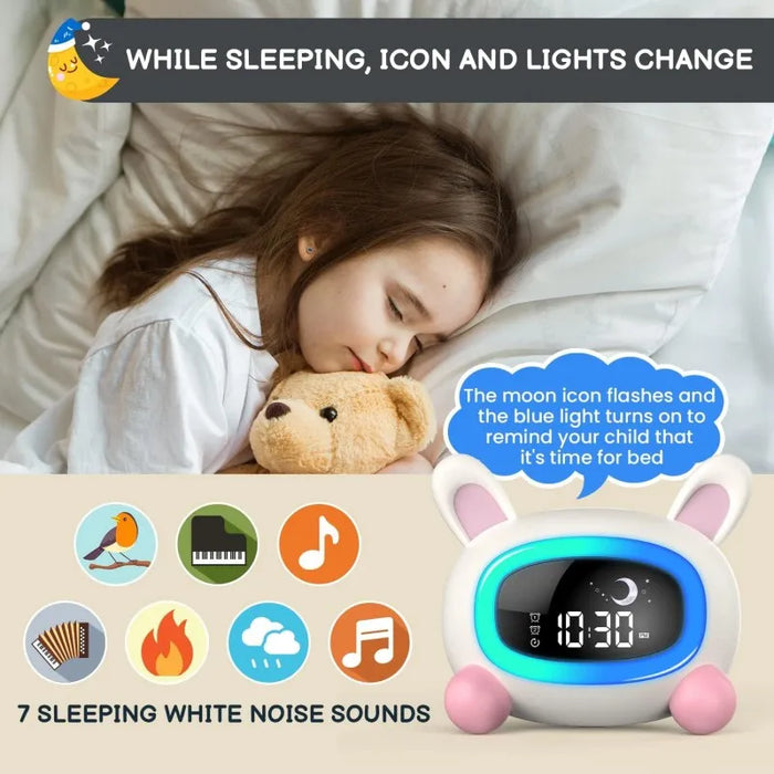 Kids' Sleep Training Alarm Clock With Sound Machine