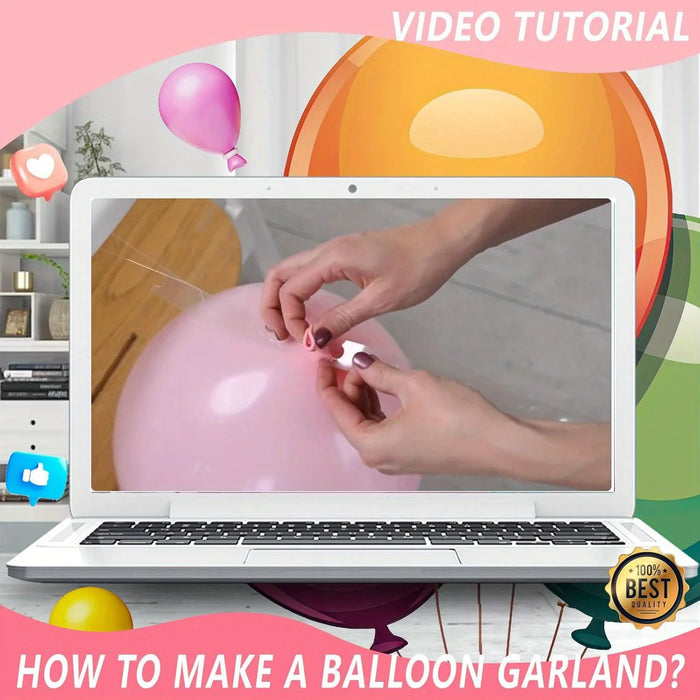 152Pcs Strawberry Balloon Garland Set Suitable For Birthday Wedding Anniversary Graduation Ceremony Indoor / Outdoor Decoration