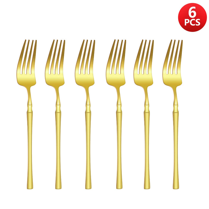 4 / 6 / 16 / 24 Piece Stainless Steel Cutlery Set Gold Kitchen Utensils
