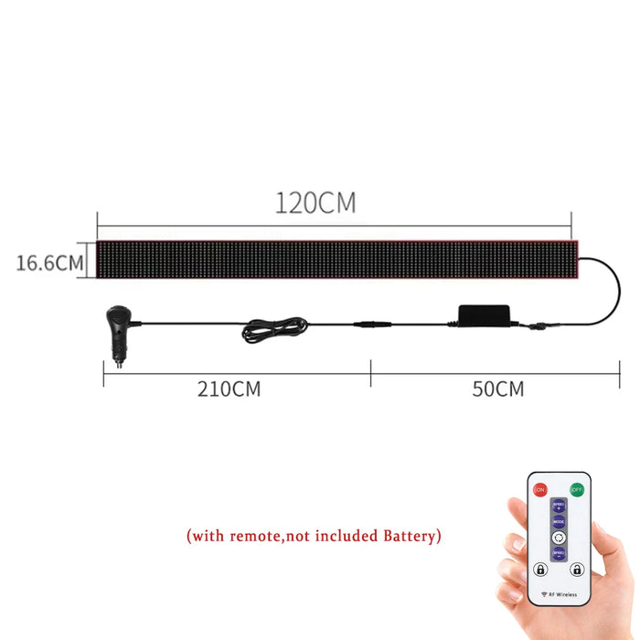 24V Led Matrix Panel For Remote Control Trucks Soft Foldable Design