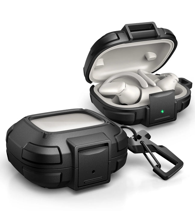 For Beats Powerbeats Pro 2 Rugged Bumper Tpu Shockproof Clear Case With Secure Lock Carabiner & Keyring & Cleaner Kit