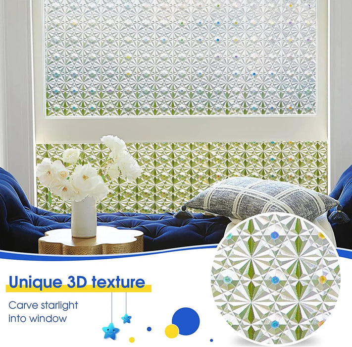 Frosted Glass Film For Bathroom Door Window - Privacy Shading And Light Transmission - Static Electricity-Free