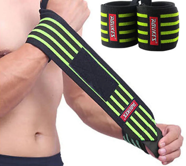 Pair of Weightlifting Wrist Wraps Gym Straps For Powerlifting & Strength Training