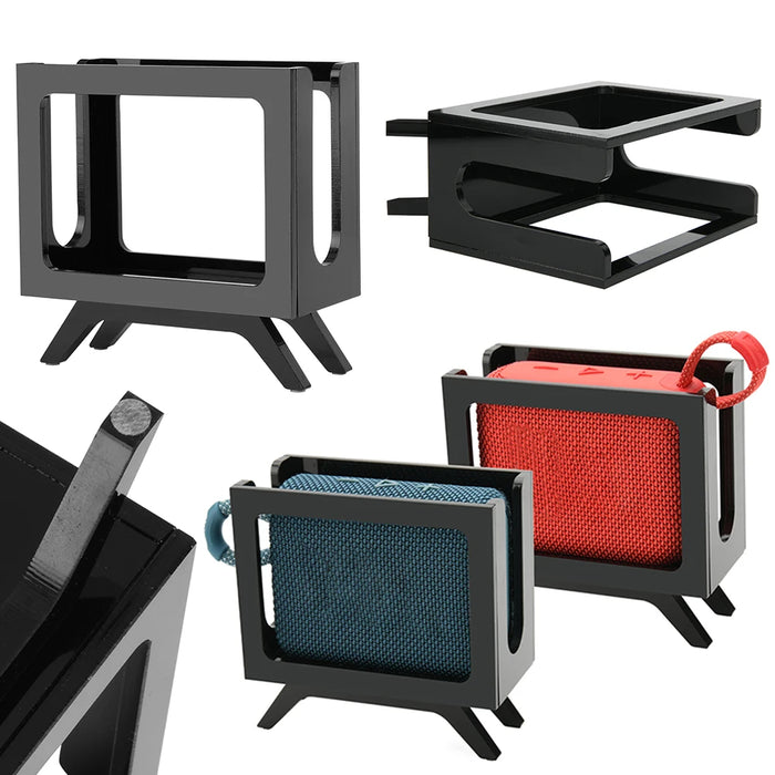 Speaker Storage Stand For Jbl Go 4 & Go 3 Speaker Retro Desktop Bracket Anti-Slip Tabletop Holder Bookshelf Speaker Stands