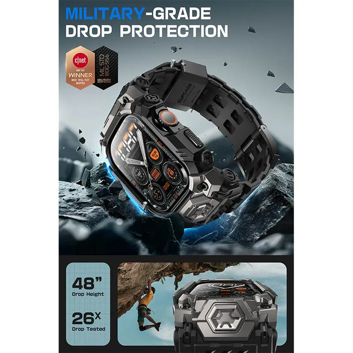 For Apple Watch Ultra 2 / 1 49Mm 2024 / 2023 / 2022 Ub Ore Rugged Sport Men Bumper Case With Adjustable Strap Band