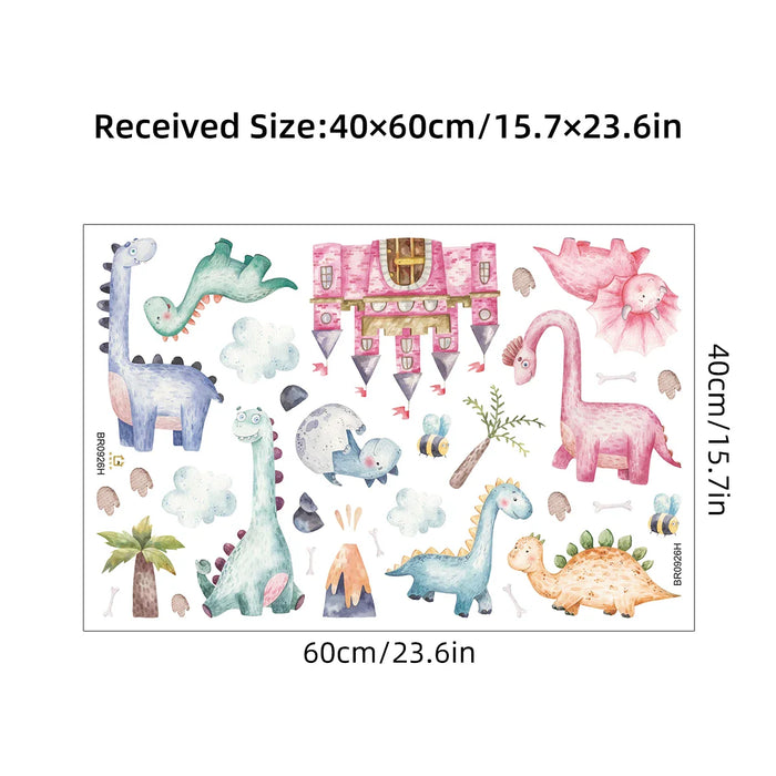 Waterproof Dinosaur Wall Stickers For Kids Room Decor