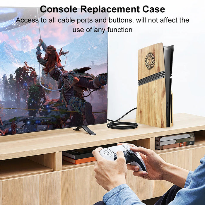 For Ps5 Pro Cover Face Plate Replacement Shell Anti-Scratch Faceplate With Cooling Vent For Ps5 Pro Disc / Digital Edition Console