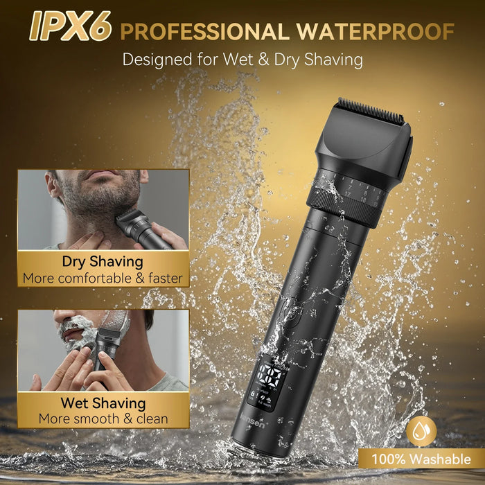 2-In-1 Hair Trimmer Kit For Men Wet/Dry Adjustable Electric