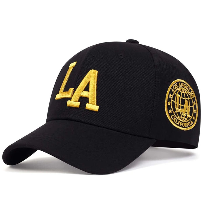 La Letter Embroidery Snapback Baseball Cap Unisex Outdoor Sun Hat