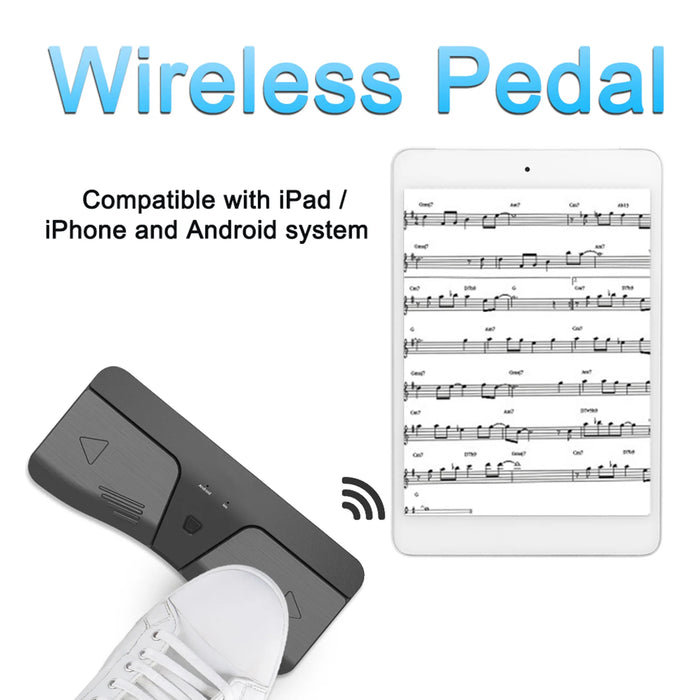 Wireless Page Turner Pedal Portable Music Page Turner Viewer Bluetooth Music Turner Pedal For Electronic Music Scores E-Books
