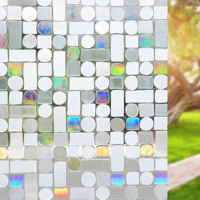 Static Window Clings - Rainbow Window Film For Glass Door - Heat & Uv Protection