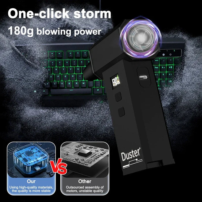 200W Mini Turbo Jet Electric Air Duster 100 Gears Dust Cleaner Gun Cleaning Blower Tool