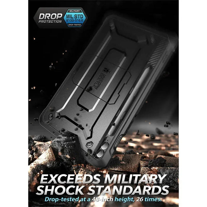For Samsung Tab S9 Fe 12.4 Inch Plus Heavy Duty Rugged Case With Built-In Screen Protector