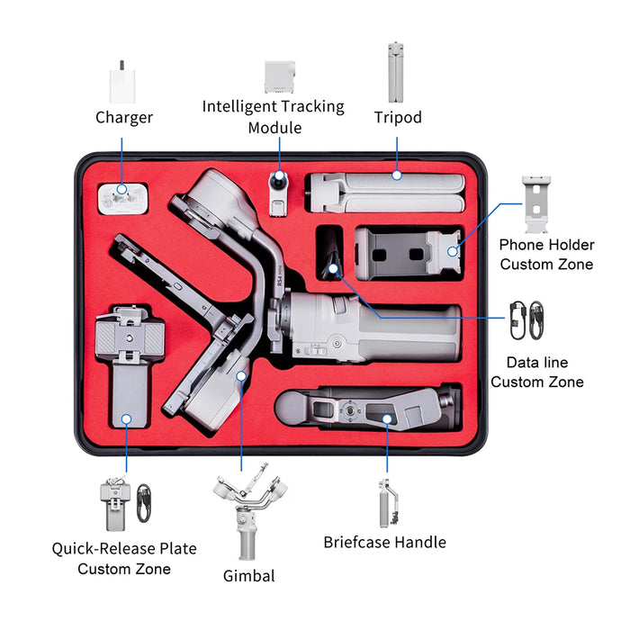 Explosion-Proof Case For Dji Rs4 Mini Hard Shell Carrying Case Waterproof Box Travel Protective Case Stabilizer Accessories