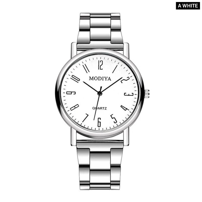 Silver Alloy Mens Casual Quartz Watch