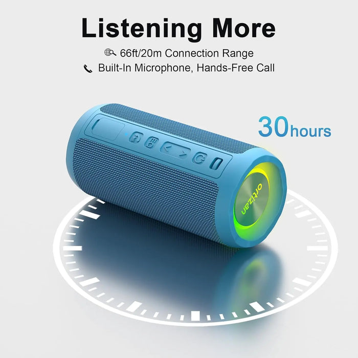 Waterproof Bluetooth Speaker For Camping Colourful Lights