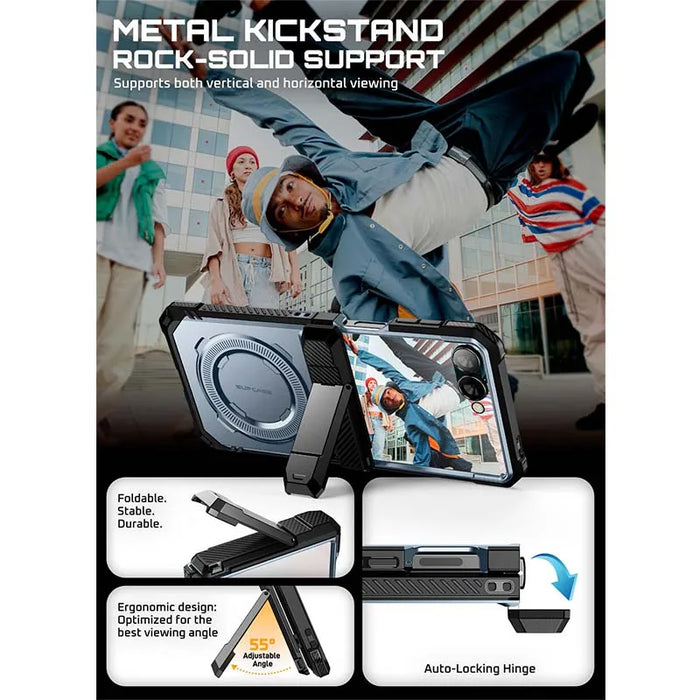 For Samsung Galaxy Z Flip 7 Ub Grip Military-Grade Rugged Back Phone Case With Stand & Front Screen Protector