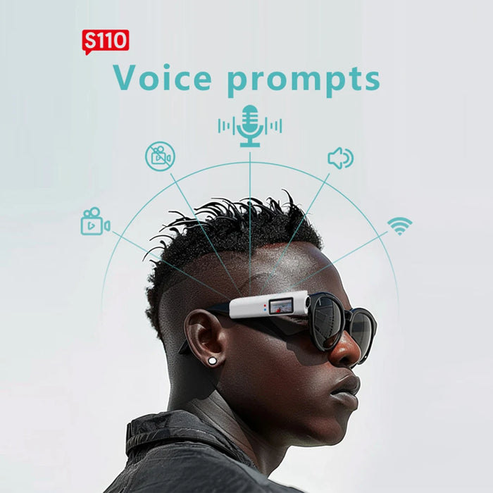 S110 2.7K Glasses Camera 1080P Mini Digital Camera Motorcycle Action Cam Recording Sport On Glass Consumer For Driving Hiking