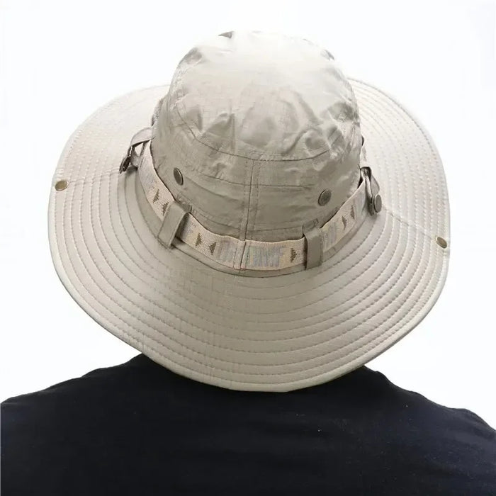 Uv Protection Wide Brim Bucket Hat For Men