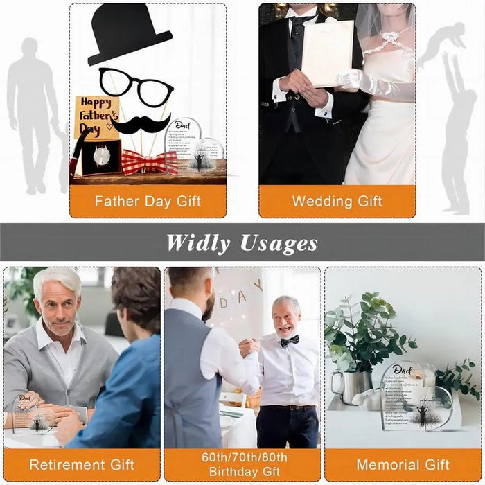 Acrylic Heart Shaped Father's Day & Birthday Gift