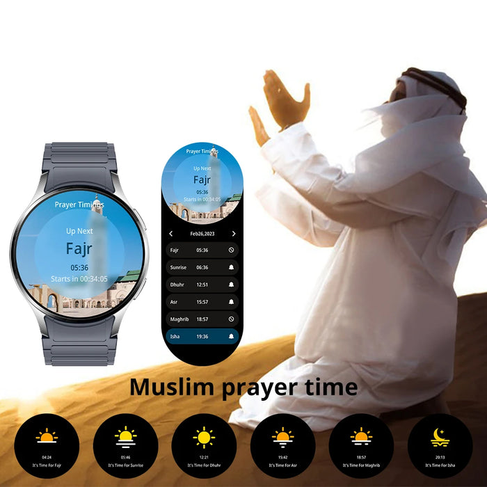 Unisex Ai Smartwatch With Amoled Display & Muslim Prayer