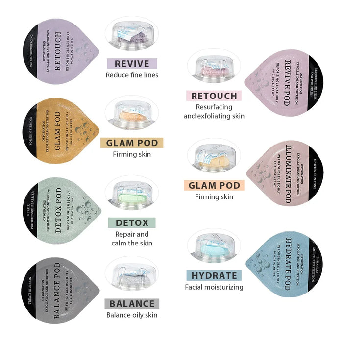 Co2 Glam Pod For Bubble Facial Machine Skincare Serum Gels