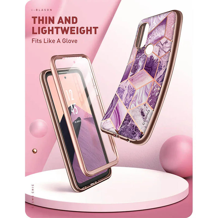 For Moto G Power 2022 Cosmo Chic Designed Slim Stylish Protective Case With Built-In Screen Protector