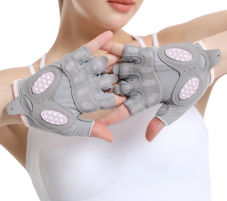 Non Slip Half Finger Gym Gloves For Weight Lifting Shockproof & Liquid Silicone Fitness Gloves