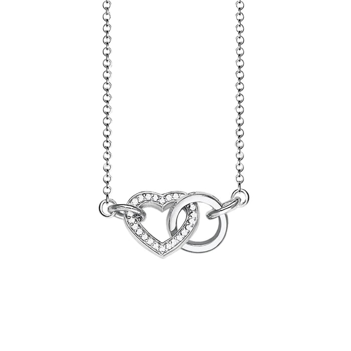 925 Sterling Silver Timeless Love Heart Necklace Romantic Gift